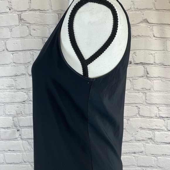 Express Asymmetrical Black Sheath Maxi Dress NWT XS Formal Little Black Dress - Picture 4 of 14